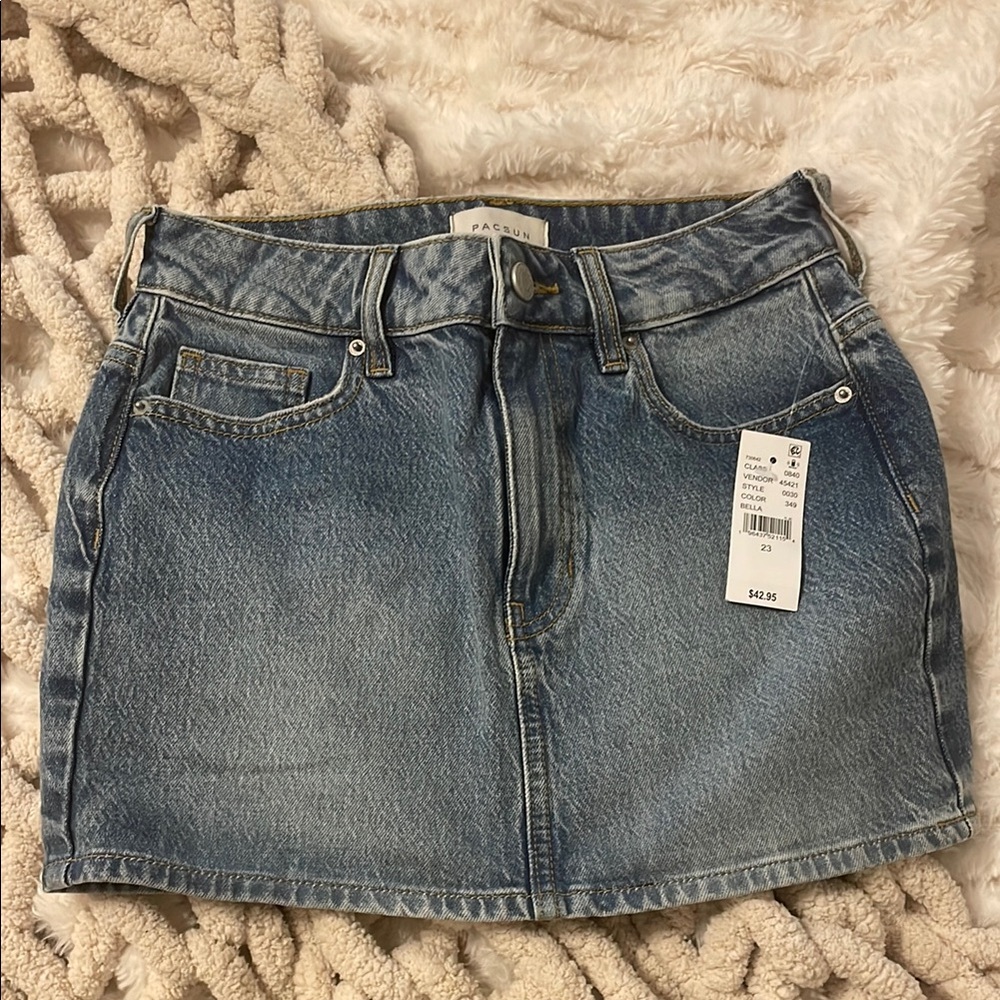NWT PacSun Blue Denim Size 23 Mini Skirt